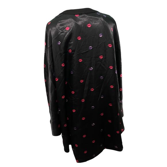 Melissa McCarthy x Seven Blck Reversible Zipper Cape Poncho Satin Lipstick Kiss - Picture 9 of 16